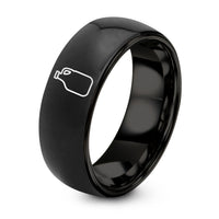 23Rd Gift Anniversaries for Her – black tungsten growler ring