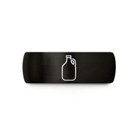 personalized rings for women – black tungsten growler wedding band