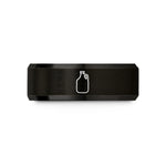 personalized rings for women – black tungsten growler wedding band
