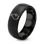23Rd Gift Anniversaries for Her – black tungsten udu drum ring