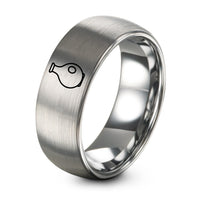 23Rd Gift Anniversaries for Her – grey tungsten udu drum ring