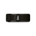 unique presents for her – black tungsten thermometer wedding band