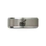 anniversary presents for her – black & gray tungsten keytar wedding band