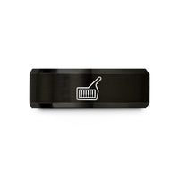 tungsten rings for couples – black tungsten keytar wedding band