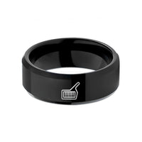 present ideas for men – black tungsten keytar wedding band