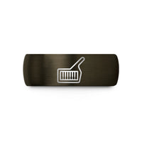 tungsten rings for couples – gunmetal & black tungsten keytar wedding band