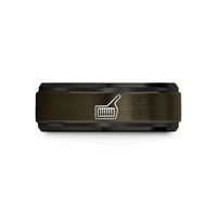 present ideas for men – gunmetal & black tungsten keytar wedding band
