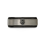 best anniversary presents 2023 – black & blue & gray tungsten tiger wedding band