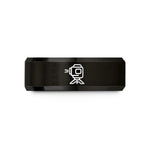 anniversary rings for couples – black tungsten laser level wedding band