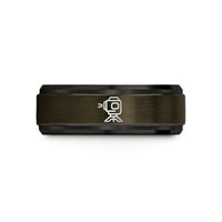 tungsten wedding bands set – gunmetal & black tungsten laser level wedding band