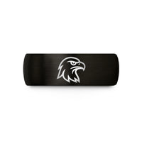 tungsten bands for men – black tungsten eagle wedding band