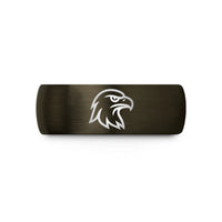 promise rings for her – gunmetal & black tungsten eagle wedding band