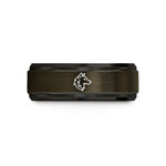 ladies comfort-fit tungsten – gunmetal & black tungsten wolf wedding band