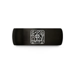 unique presents for women – black tungsten graveyard scene wedding band