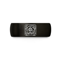 unique presents for women – black tungsten graveyard scene wedding band