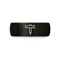 best birthday presents – black tungsten marking gauge wedding band