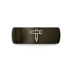 personalized jewelry presents – gunmetal & black tungsten marking gauge wedding band