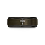 personalized jewelry presents – gunmetal & black tungsten marking gauge wedding band