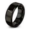Cake Icing Spatula – Tungsten Wedding Band, 8 mm, Black Comfort-Fit Unisex