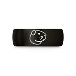 tungsten wedding bands unisex – black & rose gold tungsten american guinea pig wedding band