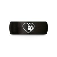 best presents for husband – black tungsten pride paw wedding band