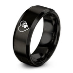 personalized presents for men – black tungsten pride paw ring