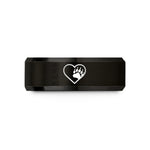 best presents for husband – black tungsten pride paw wedding band