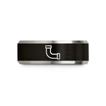 silver presents for wife – black & grey tungsten pvc pipe wedding band