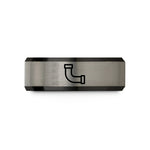 silver presents for wife – black & silver tungsten pvc pipe wedding band