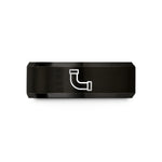 unique anniversary presents – black tungsten pvc pipe wedding band