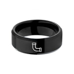 anniversary presents for couples – black tungsten pvc pipe wedding band