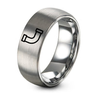 25th Gift Anniversaries for Wife – silver tungsten pvc pipe ring