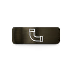 silver presents for wife – gunmetal & black tungsten pvc pipe wedding band