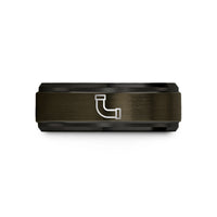 anniversary presents for couples – gunmetal & black tungsten pvc pipe wedding band
