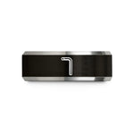 tungsten wedding bands him – black & silver tungsten hex key wedding band