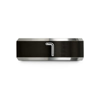 tungsten wedding bands him – black & silver tungsten hex key wedding band