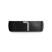 custom men's wedding band – black tungsten hex key wedding band