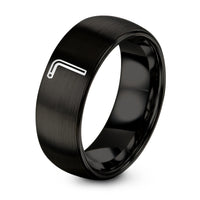 25th Wedding Gift Anniversaries for Men – black tungsten hex key ring