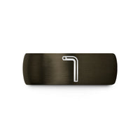 best men’s wedding rings – gunmetal & black tungsten hex key wedding band