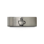 engraved rings for him – black & blue & gray tungsten teacup steam wedding band
