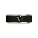 best tungsten rings him – black & gray tungsten trolley pole wedding band