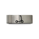 personalized presents for couples – blue & gray tungsten kick scooter wedding band