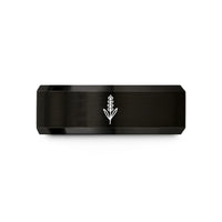 luxury anniversary ring present – black tungsten lavender wedding band
