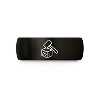 romantic presents for couples – black tungsten wood block mallet wedding band