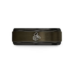 tungsten couples rings sale – gunmetal & black tungsten wood block mallet wedding band