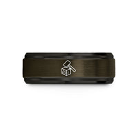 tungsten couples rings sale – gunmetal & black tungsten wood block mallet wedding band