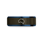 tungsten wedding bands men – gunmetal & blue tungsten australia wedding band