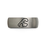 anniversary presents for him – black & blue & grey tungsten brands hatch circuit wedding band