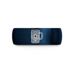 anniversary bands for couples – blue tungsten tiki mug wedding band
