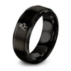 Llama – Tungsten Wedding Band, 8 mm, Black Comfort-Fit Unisex